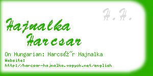 hajnalka harcsar business card